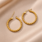 Twisted Hoop Bridal Earrings