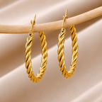 Twisted Hoop Bridal Earrings