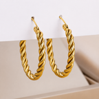 Twisted Hoop Bridal Earrings