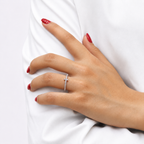 T-Shaped Eternity Moissanite Band