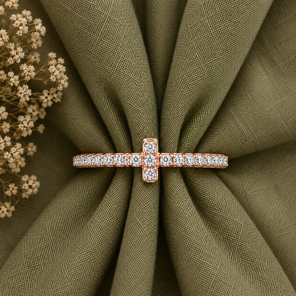T-Shaped Eternity Moissanite Band