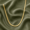 Herringbone Flat Gold Chain Bridal Necklace