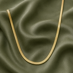 Herringbone Flat Gold Chain Bridal Necklace