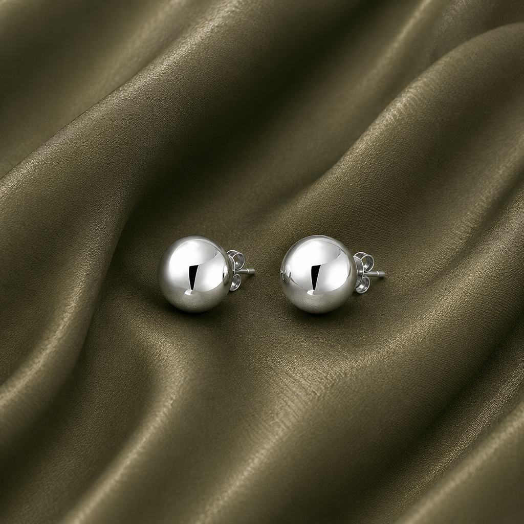 Ball Stud Bridal Earrings