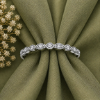 Alternating Half Eternity Moissanite Band