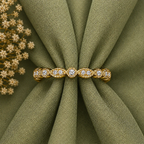 Alternating Half Eternity Moissanite Band
