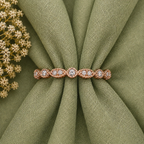 Alternating Half Eternity Moissanite Band