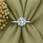 2 Carat Round Cut Moissanite Solitaire Ring