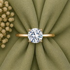 2 Carat Round Cut Moissanite Solitaire Ring