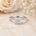 2 Carat Princess Cut Moissanite Ring