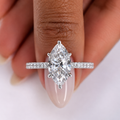 2 Carat Marquise Cut Moissanite Ring