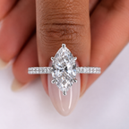 2 Carat Marquise Cut Moissanite Ring