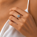 4-Prong Oval Cut Solitaire Moissanite Ring