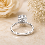 4-Prong Oval Cut Solitaire Moissanite Ring