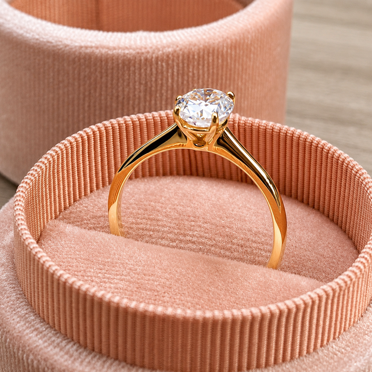 4-Prong Oval Cut Solitaire Moissanite Ring