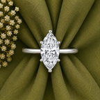 2 Carat Marquise Cut Solitaire Moissanite Ring