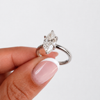 2 Carat Marquise Cut Solitaire Moissanite Ring