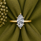 2 Carat Marquise Cut Solitaire Moissanite Ring