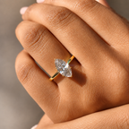 2 Carat Marquise Cut Solitaire Moissanite Ring