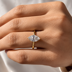 2 Carat Marquise Cut Solitaire Moissanite Ring