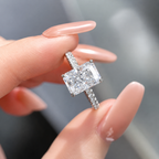 4 Carat Radiant Cut Moissanite Ring