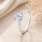 2 Carat Radiant Cut Solitaire Moissanite Ring