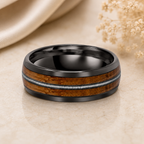 Men's Tungsten Wood Ring