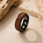 Men's Tungsten Wood Ring