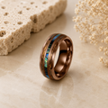 Hawaiian Koa Wood and Abalone Men's Ring