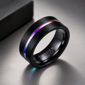 Men's Black Tungsten Wedding Ring