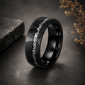 Men's Tungsten Meteorite Wedding Ring