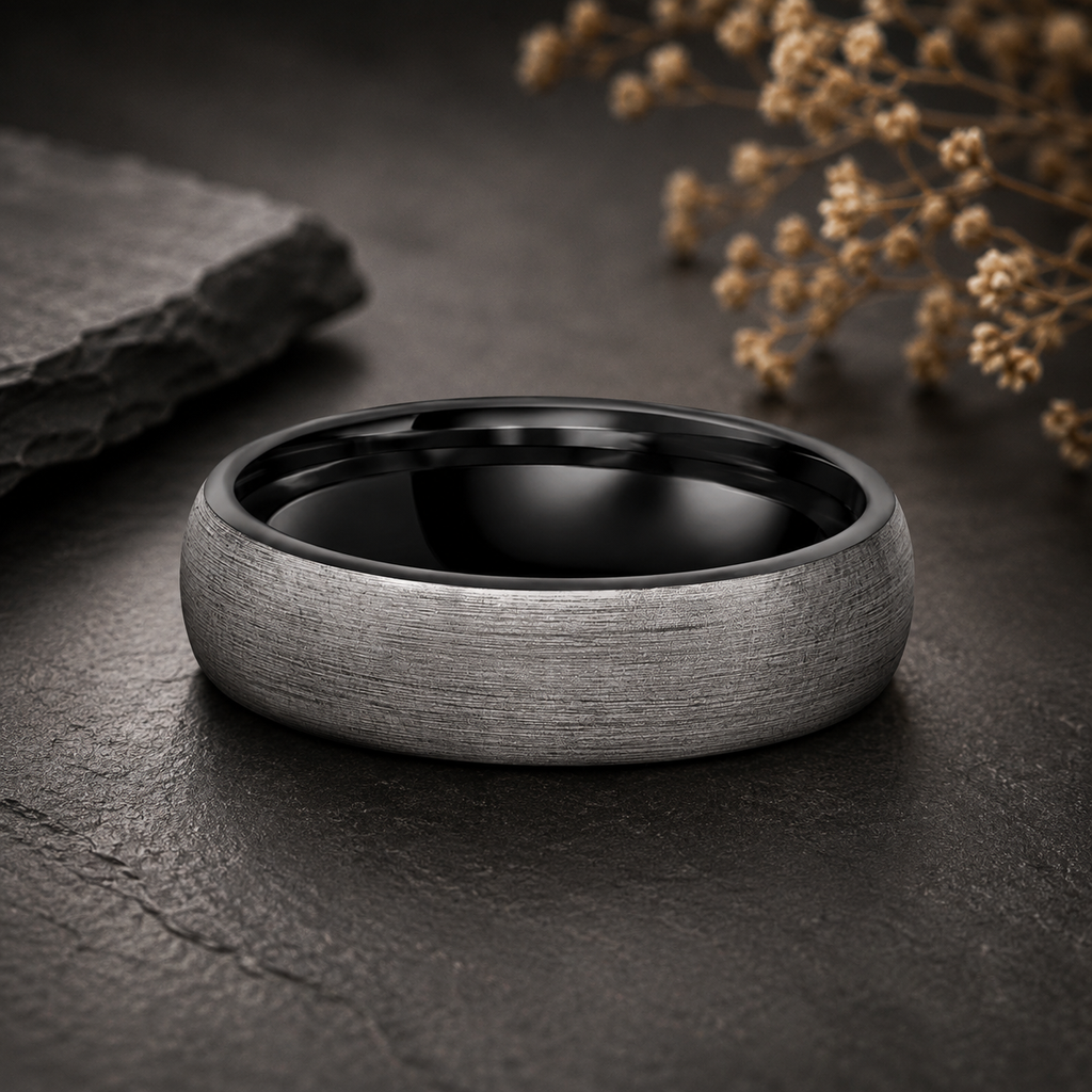 Men's Matte Tungsten Wedding Ring