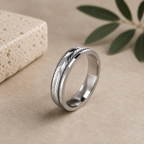 Arrow Patterned Wedding Band