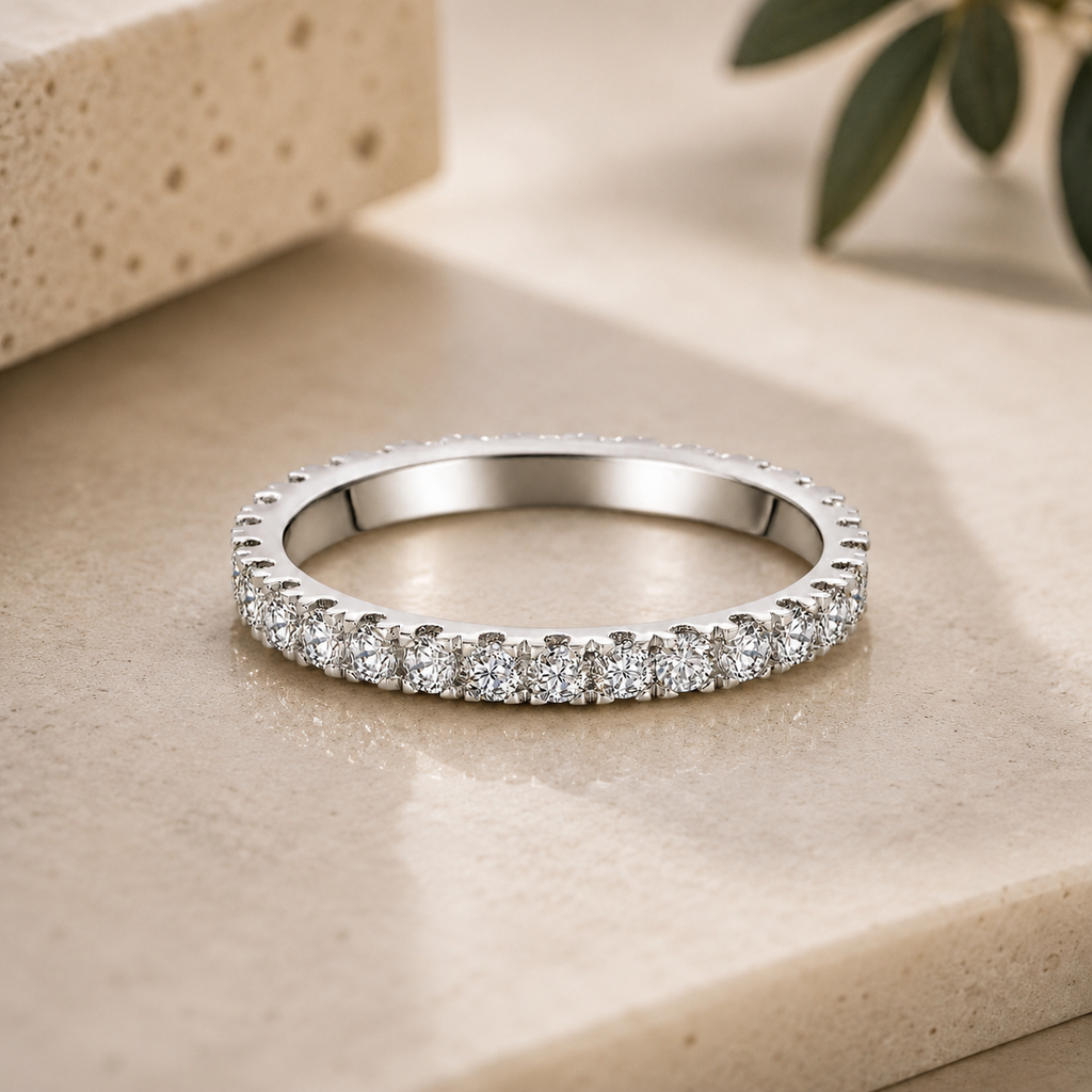 Full Eternity Moissanite Band
