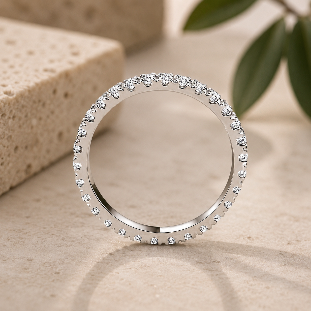 Full Eternity Moissanite Band