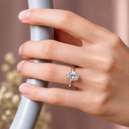 Classic Pear Cut Solitaire Moissanite Ring
