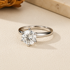 Classic 6-Prong Round Cut Moissanite Ring