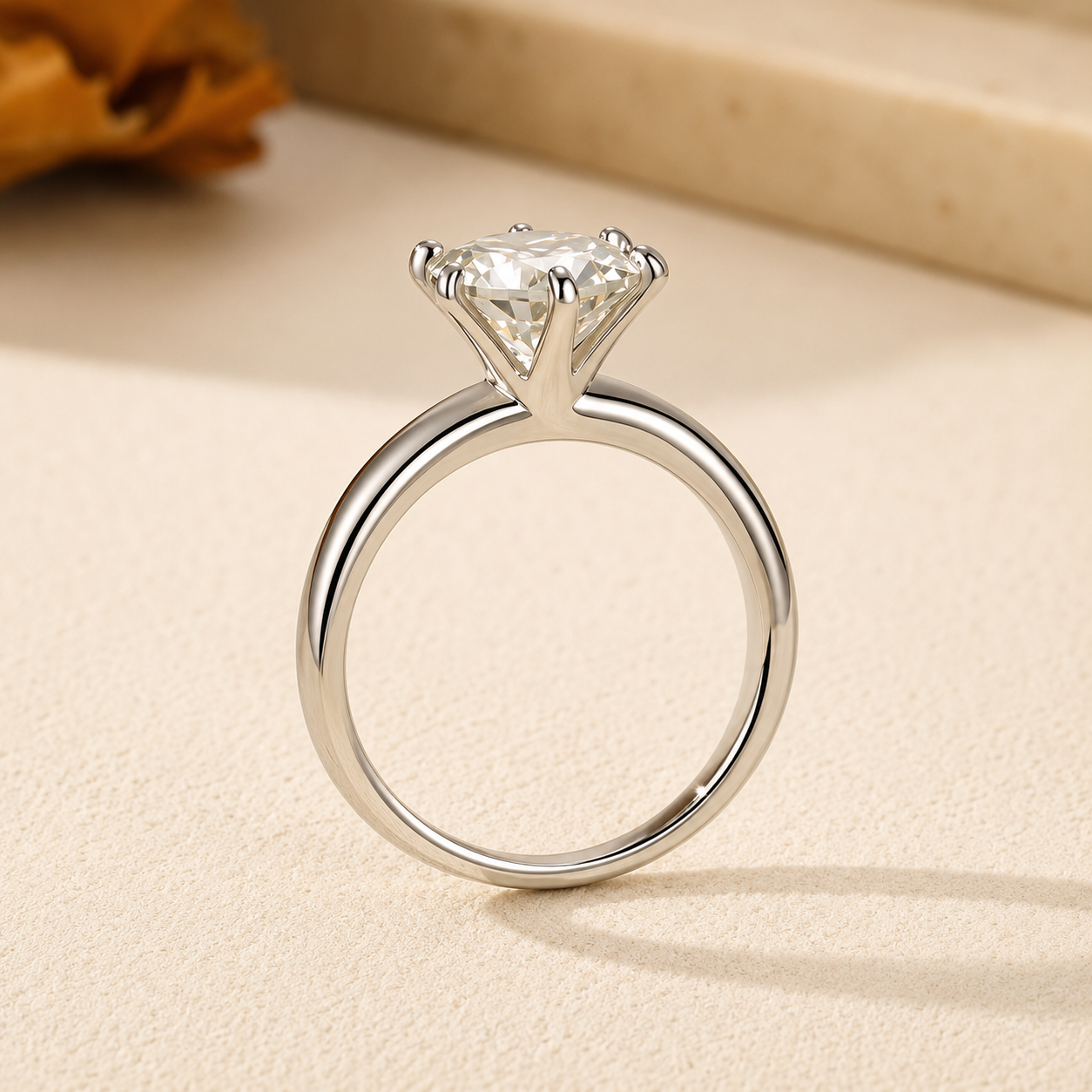Classic 6-Prong Round Cut Moissanite Ring