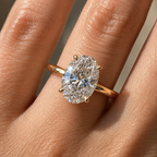 3 Carat Oval Cut Solitaire Moissanite Ring