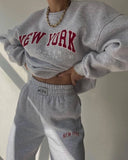 New York Sweatshirt and Sweatpants Set