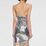 Iconic Silver Sequin Mini Dress Silver