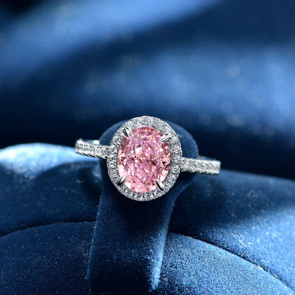 Sapphire Round Cut Halo Engagement Ring