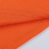 Shoulder Cut Out Top Orange