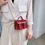 Mini PVC Crossbody Bag Red