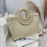 Straw Tote Bag Beige