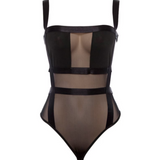 Mesh Boxy Bodysuit Black