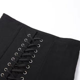 High Waist Bodycon Corset Skirt Black