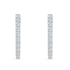 Studded Bridal Hoop Earrings