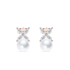 Marquise Floral Pearl Bridal Earrings