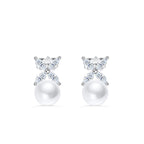 Marquise Floral Pearl Bridal Earrings